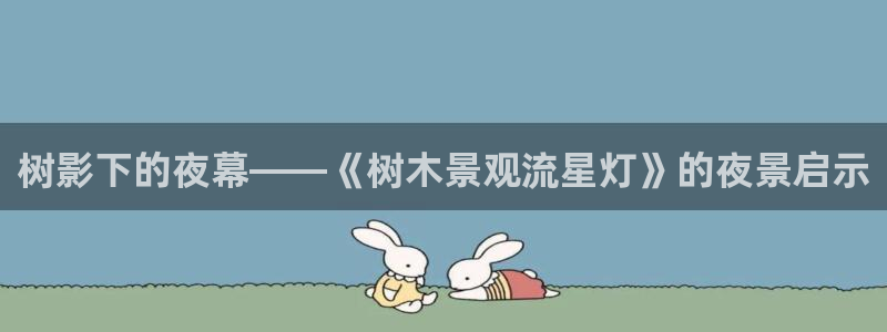 新宝gg q：树影下的夜幕——《树木景观流星灯》的夜景启示